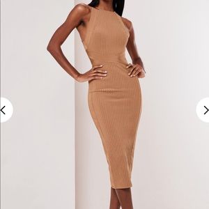 Missguided bandage midi nude